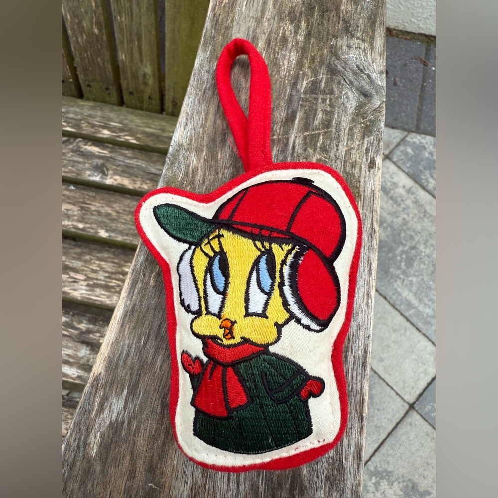 VTG  1993 Looney Tunes Warner Bros Store 4.5" Plush‎ Fabric Christmas Ornament B
